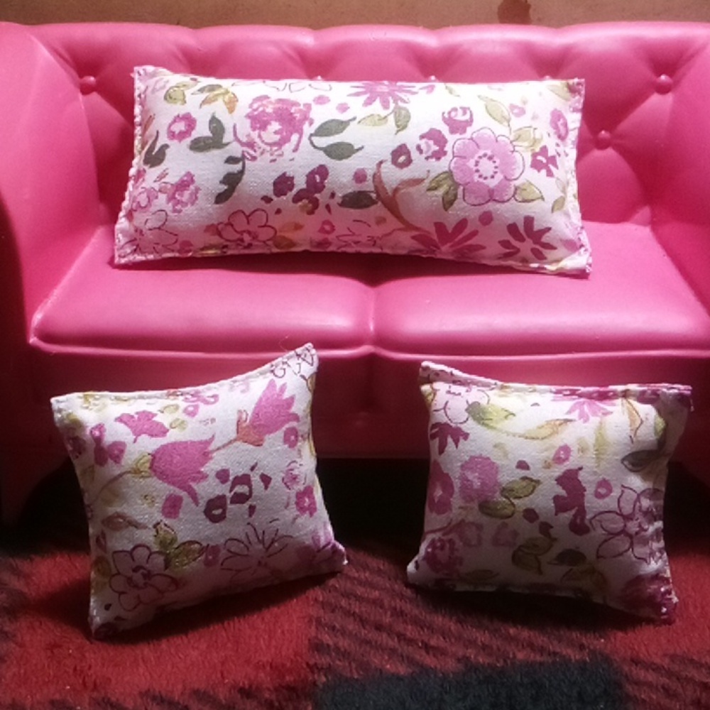 Dollhouse Decor Miniature Throw Pillows